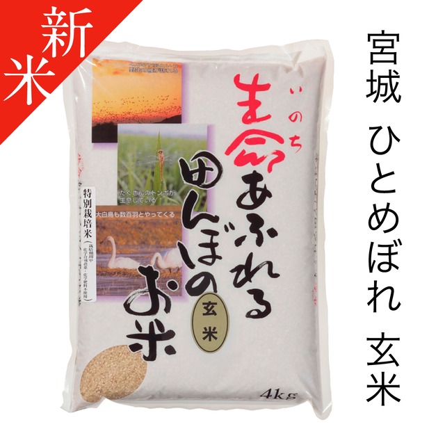 令和8年度  ひとめぼれ(玄米) 4kg　特別栽培米