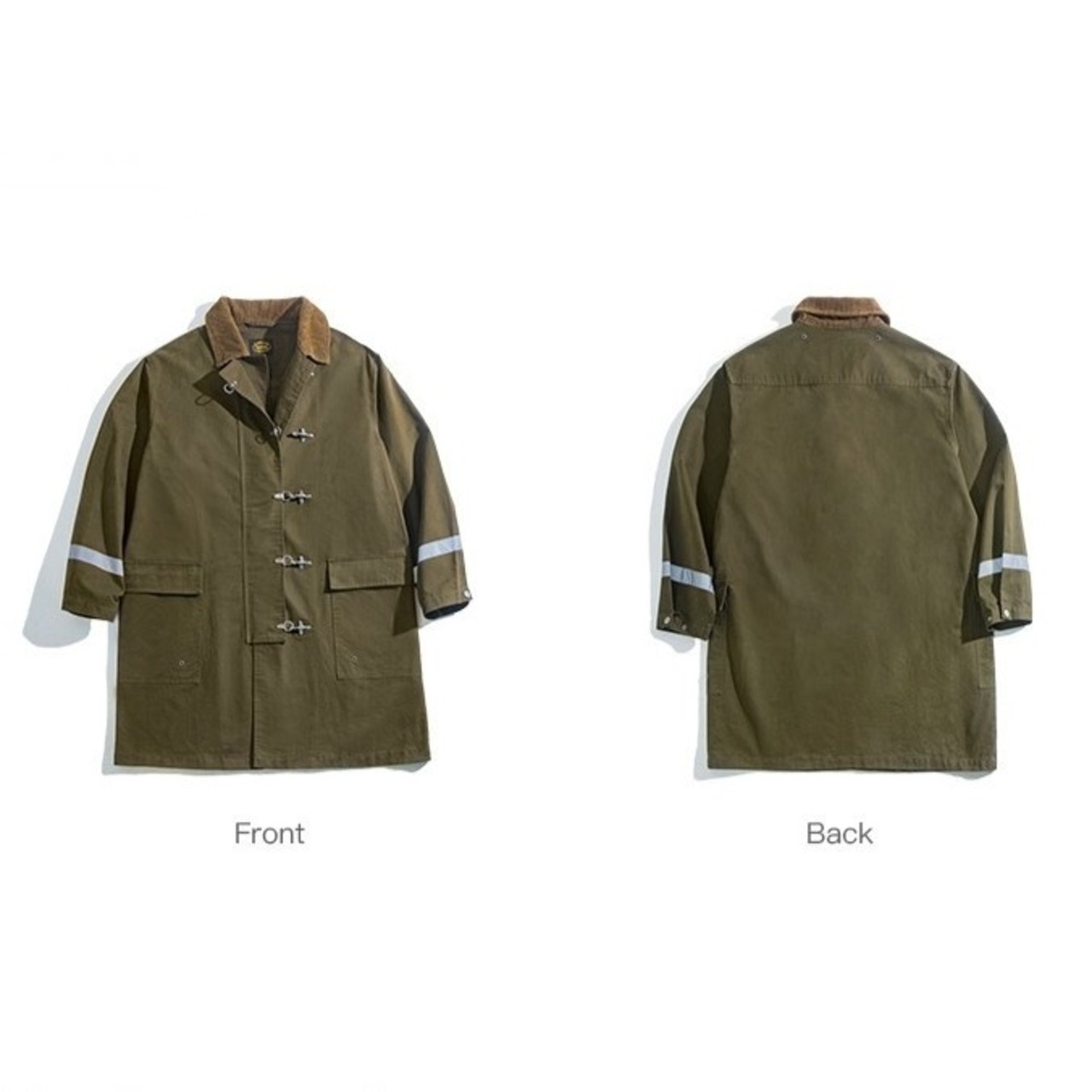 Amy Green Corduroy Collar Coat / アーミーグリーン コーデュロイ カラー コート