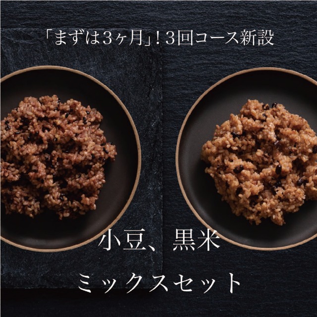 【３回・定期便】tremolo MOCCHIRI BROWN RICE 小豆/黒米ミックス 30食セット　小豆/黒米