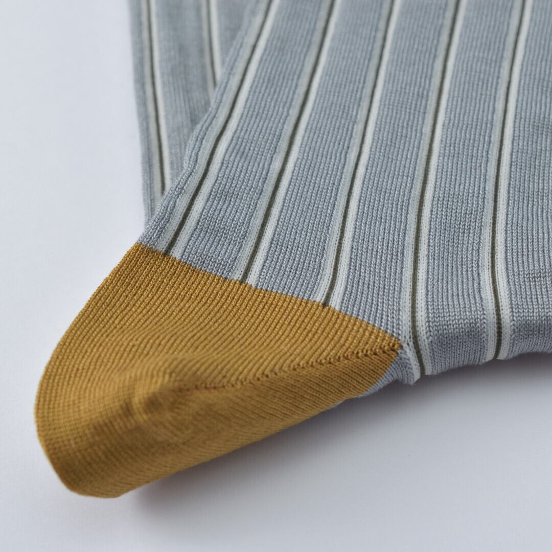 atelier naruse アトリエナルセ コットンWストライプミドルソックス
