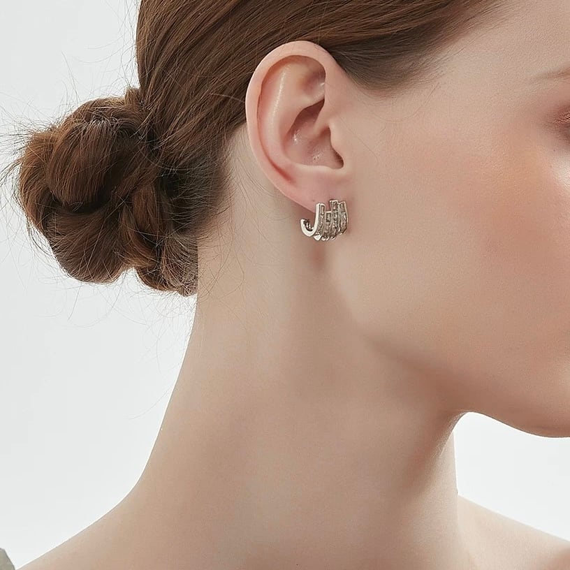 シルバーカラー ピアス YH9693