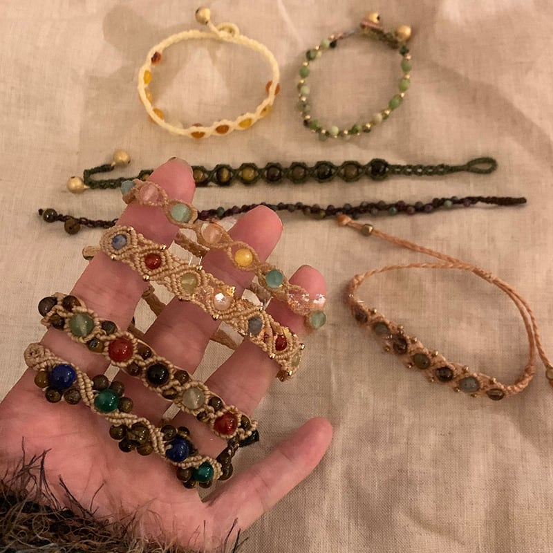 Somedayifオリジナル天然石編みブレスレット 10s