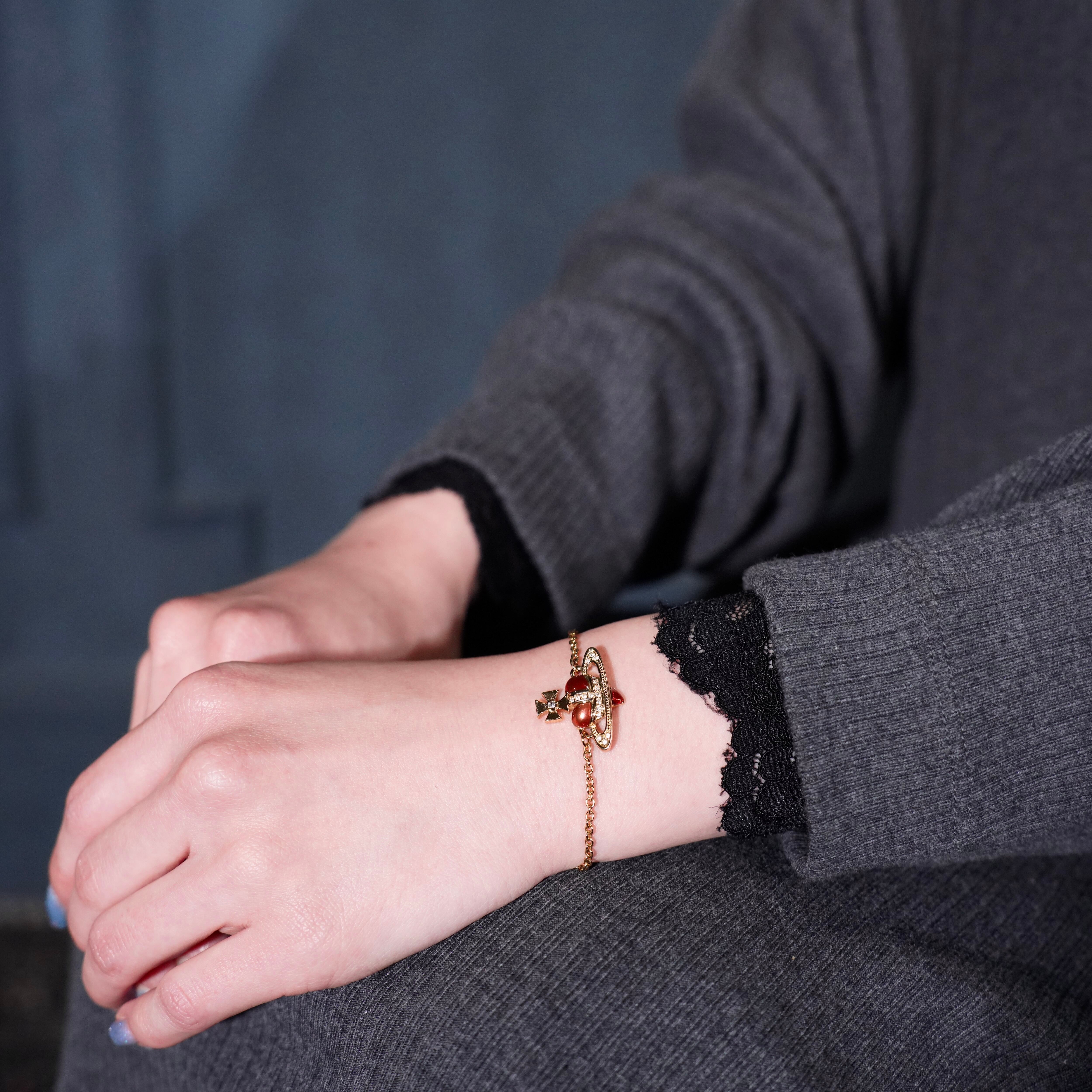 Vivienne Westwood HEART ORB DESIGN CHAIN BRACELET/ヴィヴィアン