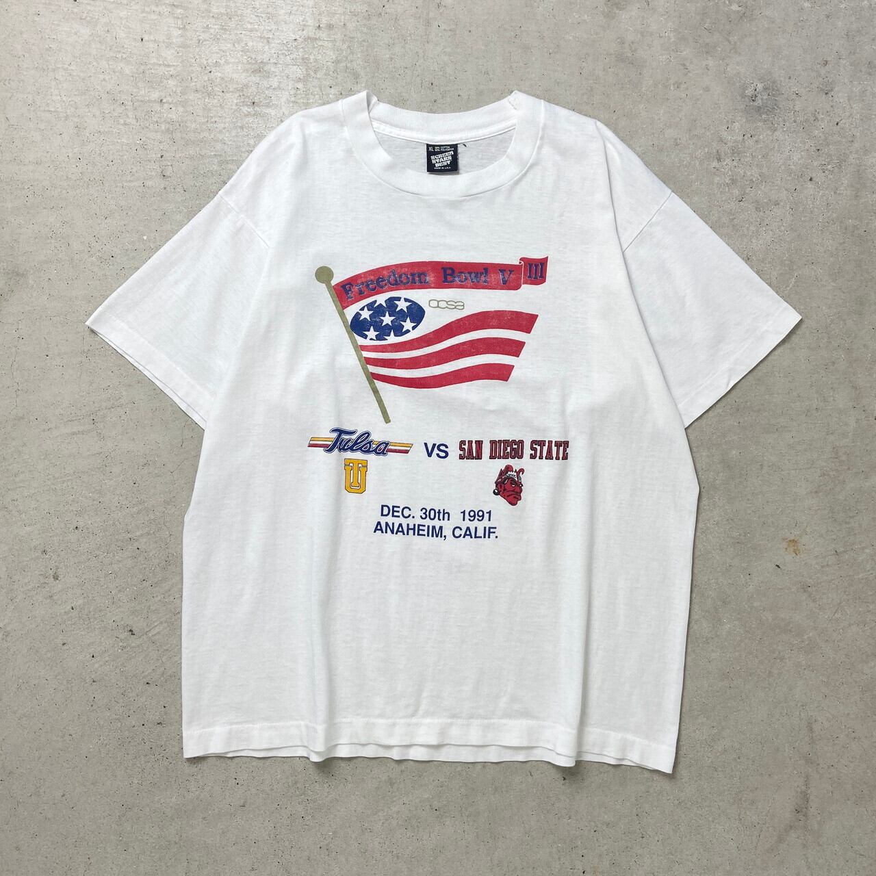 80s エディーバウアー コットンニット フリーダムスリーブ M ホワイト  