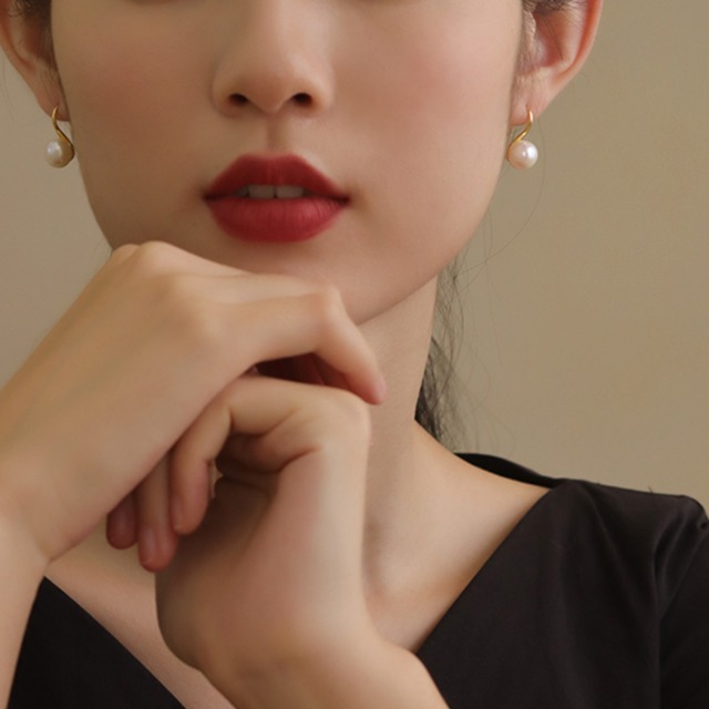 silver925 perl hook pierce