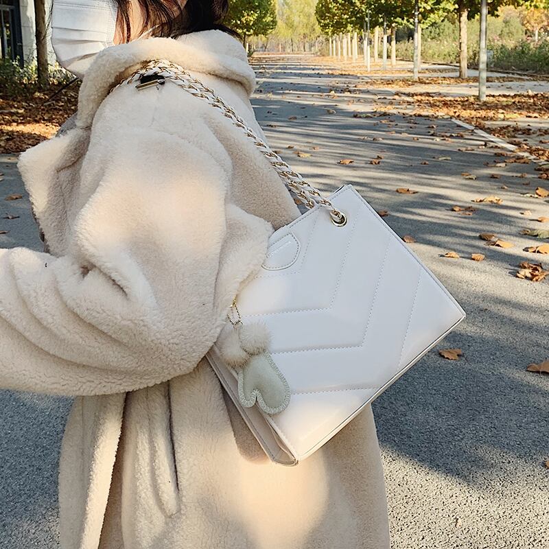 オータムウィンタースタイルレディースチェーン 秋物 冬物 メッセンジャーバッグ 手作りハンドバック41313547324