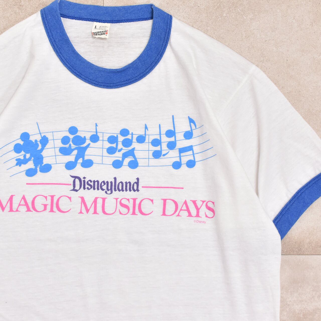 80s  USA SCREEN STARS Disney ringer T-shirt
