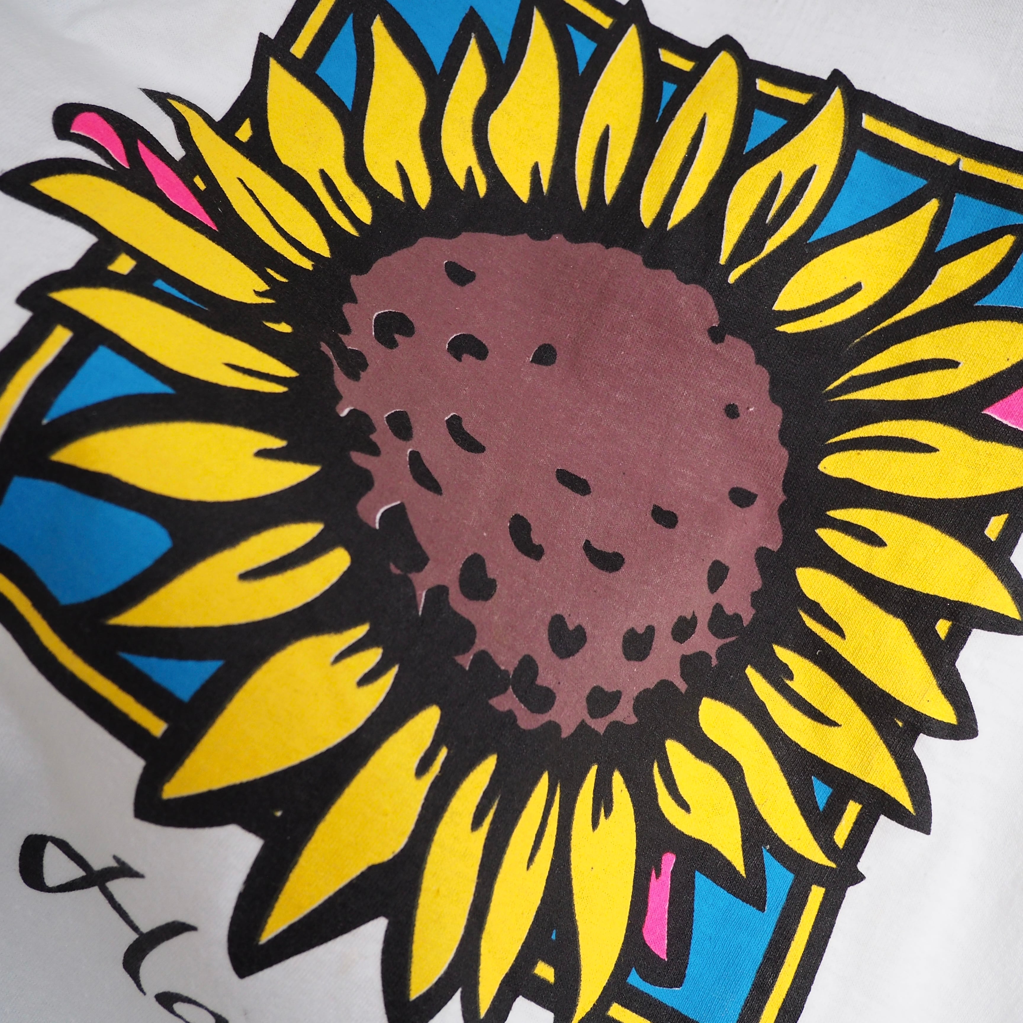 1990s ” Sunflower ” Beautiful Flower printed vintage loose SS Tee