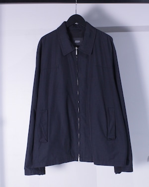 【Caka BLACK】Double Zip Gimmick Loose Zip Up Nylon Jacket