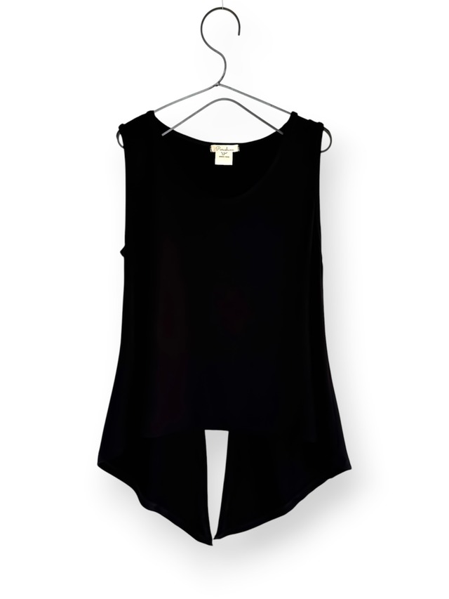 バックオープンタンクトップ　black