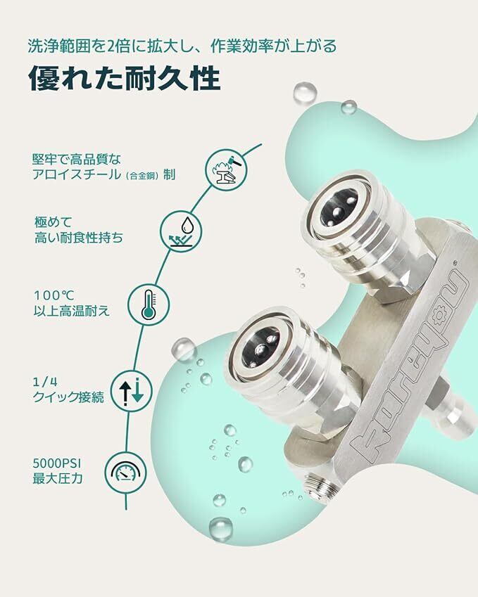 セット」高圧洗浄用 可変ノズル ➕「2in1ノズルチップ」 1/4 セット」高圧洗浄用 可変ノズル ➕「2in1ノズルチップ」 1/4