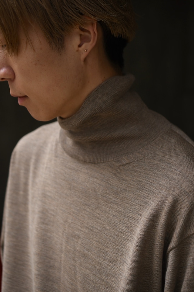 BATONER / BABY WOOL TURTLE NECK (Melange Beige)