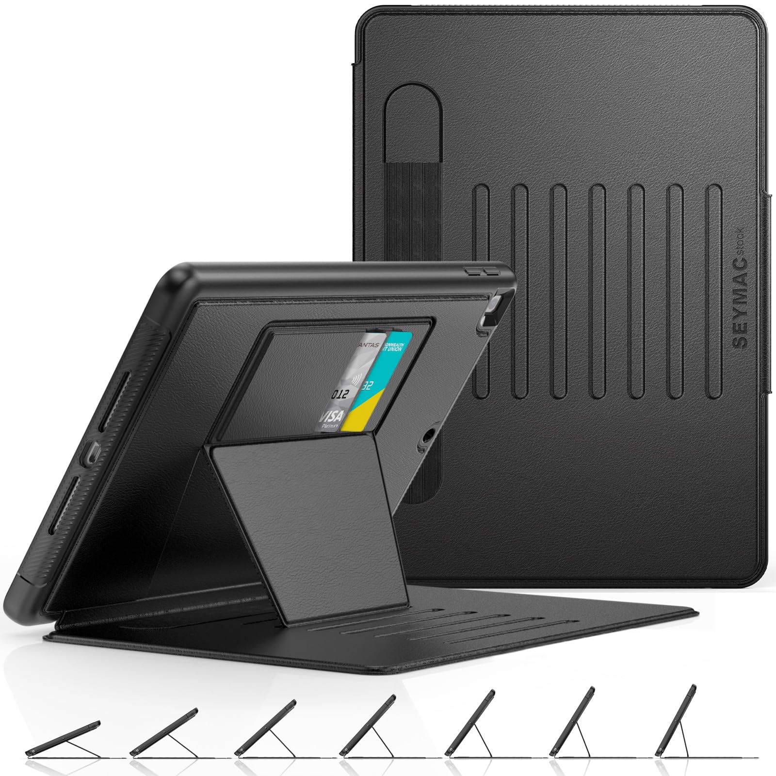 SEYMAC stock iPad 9/8/7世代(2021/2020/2019) 10.2インチ専用耐衝撃 ケース,ブラック