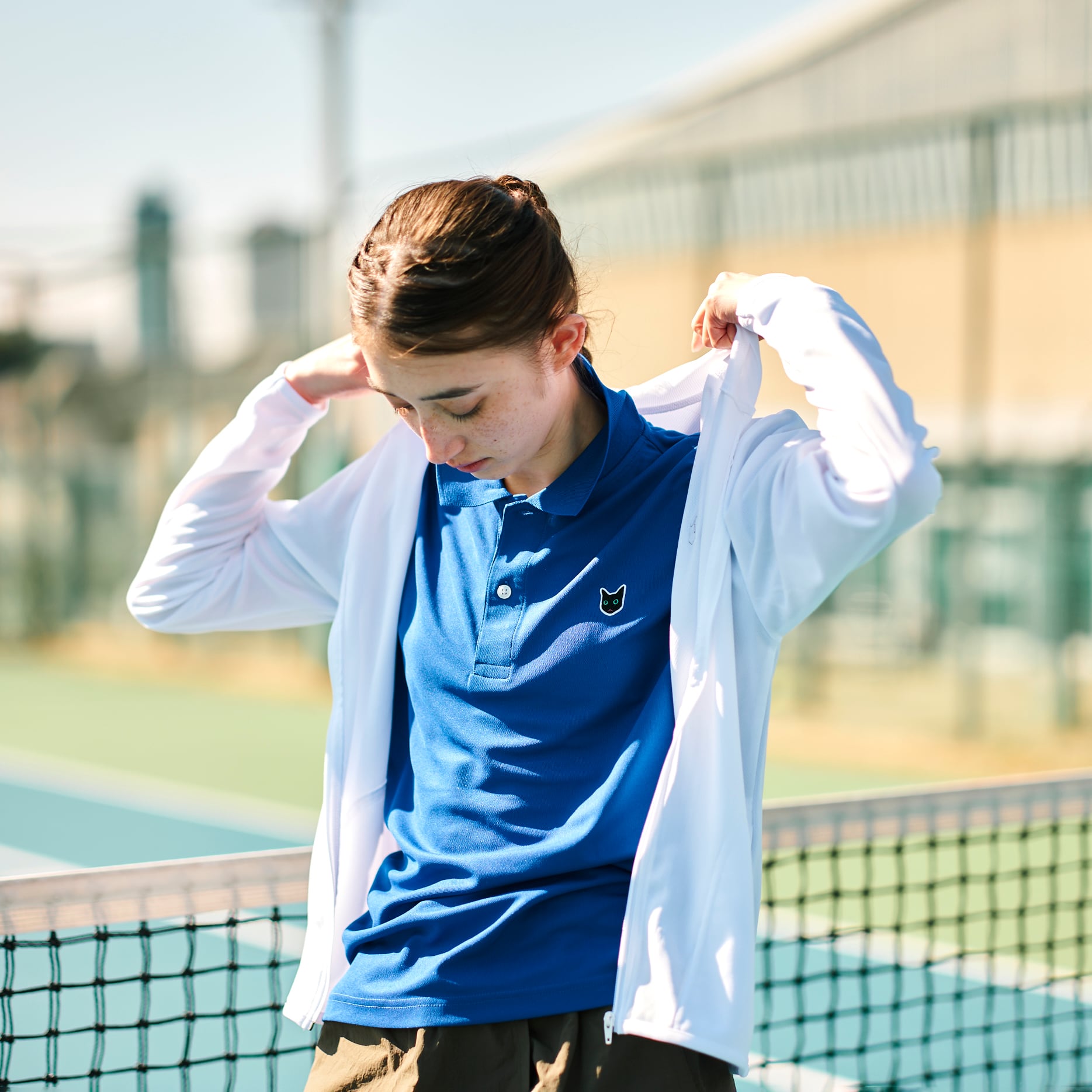 黒猫.ドライポロシャツ_コバルトブルー | MM20a TENNIS WEAR