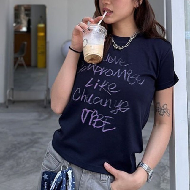 lettering logo short-sleeve tee　レタリングロゴ半袖ティー　J2071
