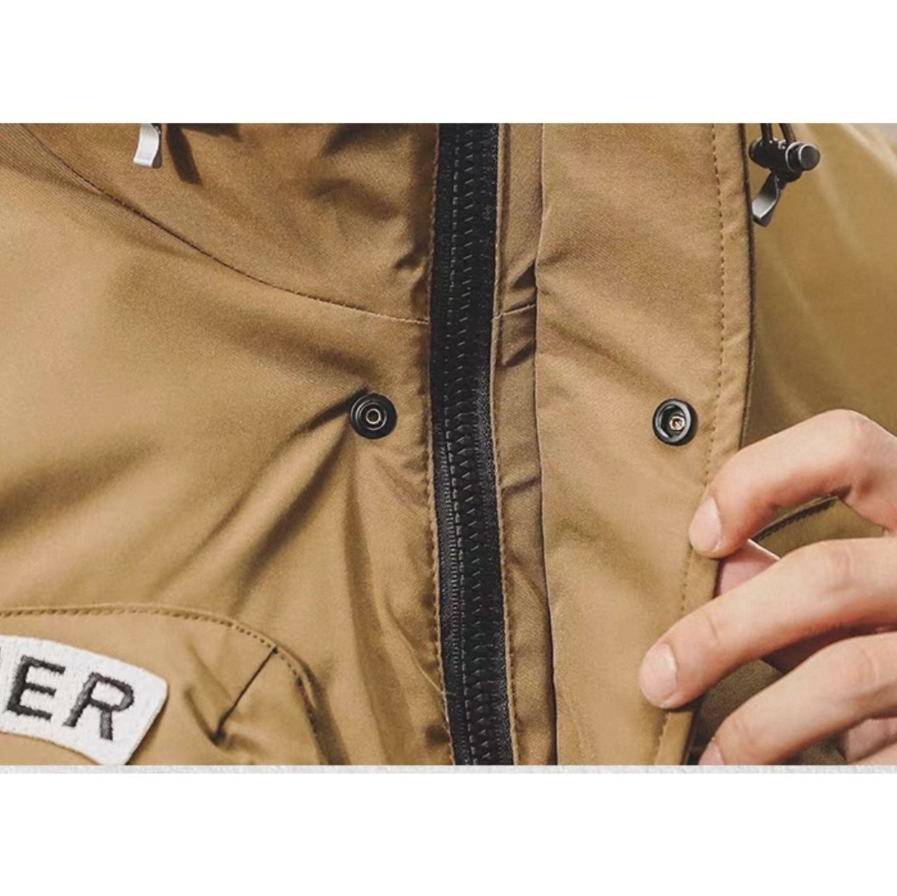 Patch design hooded jacket 1166 - 15