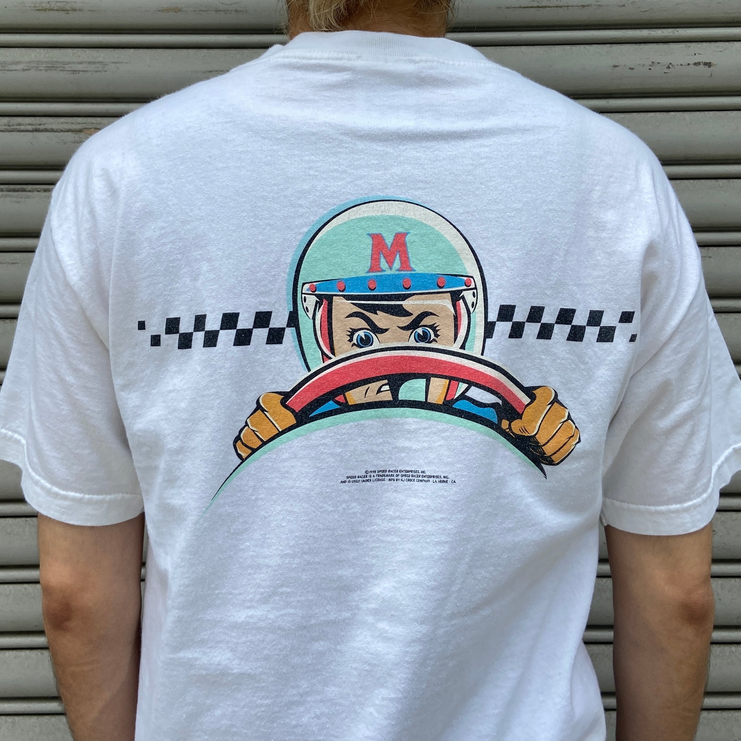 90s USA製 スピードレーサー マッハゴーゴー アニメTシャツ 白 | 古着