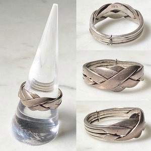 vintage silver puzzle ring