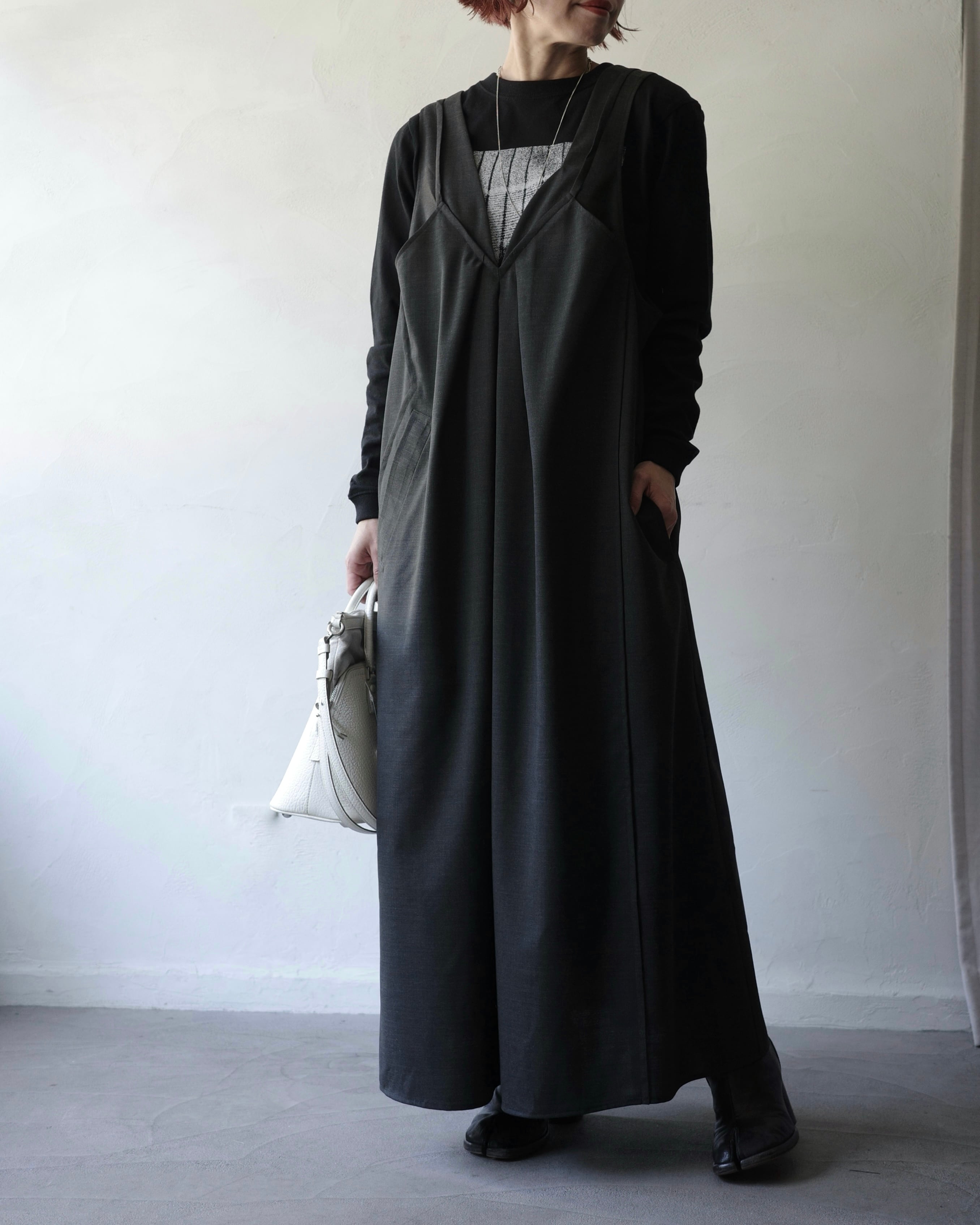 ENFOLD / LAYERED-LIKE JUMPER SKIRT | LA VILLA ROUGE