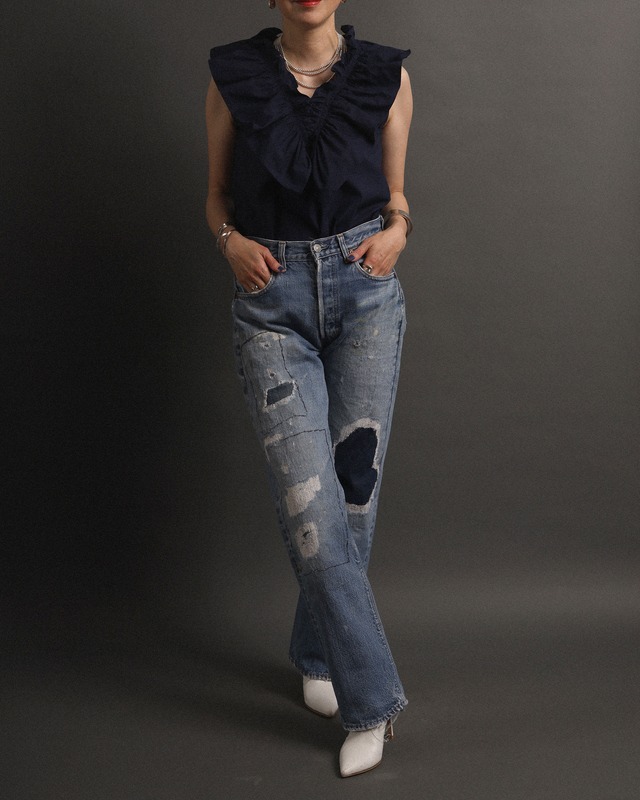 Marni / Frilled Sleeveless Blouse