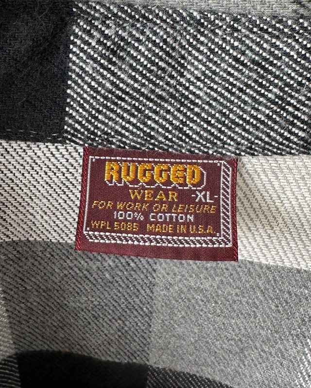 -RUGGED WEAR- Vintage 80-90s XL Flannel shirt