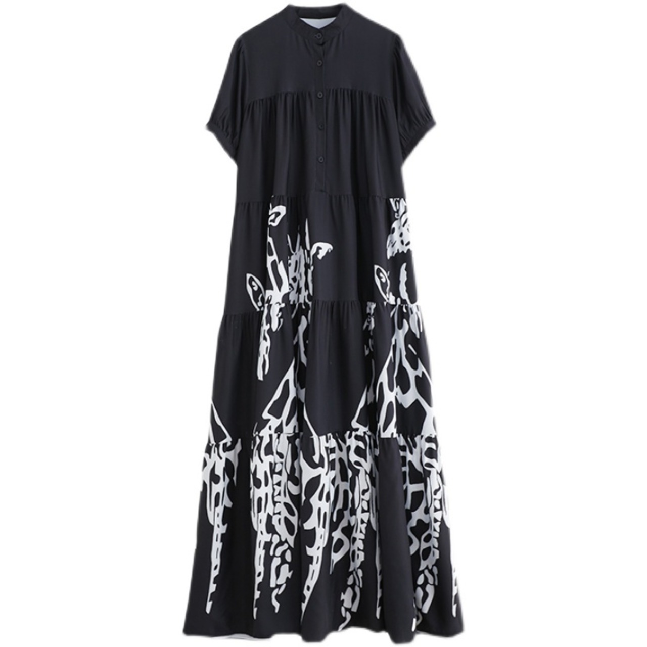 麒麟 プリント ドレス  30013