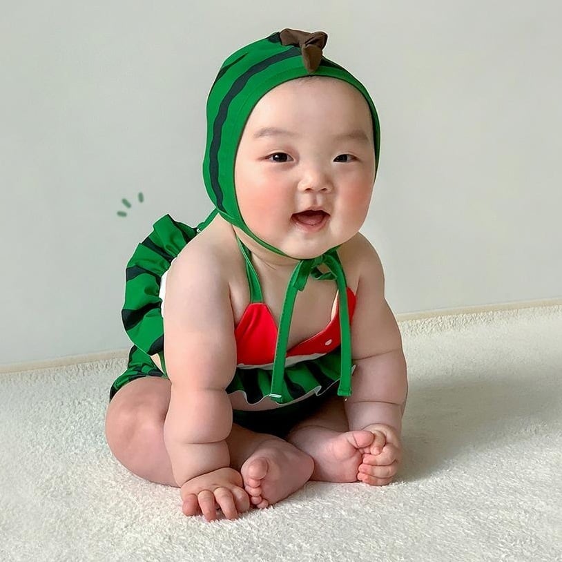 BABY】夏新作スイカデザイン水着3点セット | 韓国子供服通販 - Baker