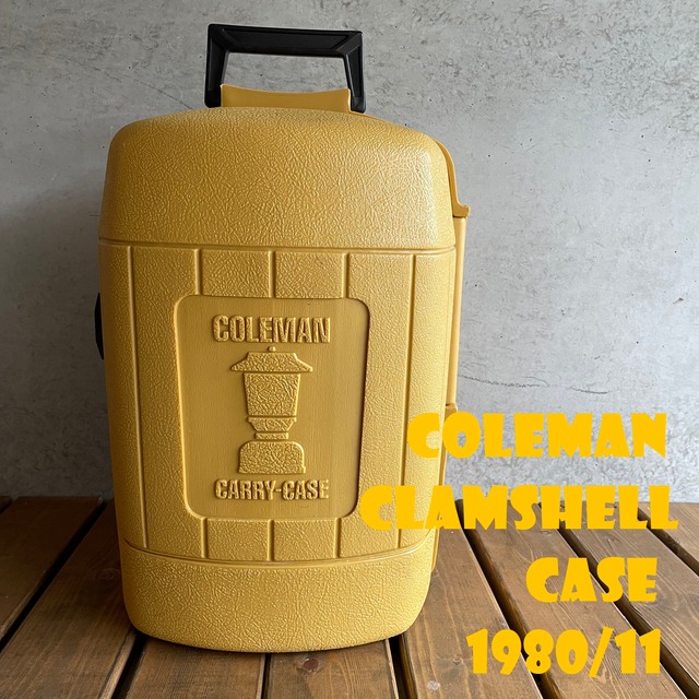 コールマン クラムシェルケース 1981年7月製造 後期型 角ハンドル ビンテージ 適合220/228/275 ランタンケース ハードケース 収納 美品