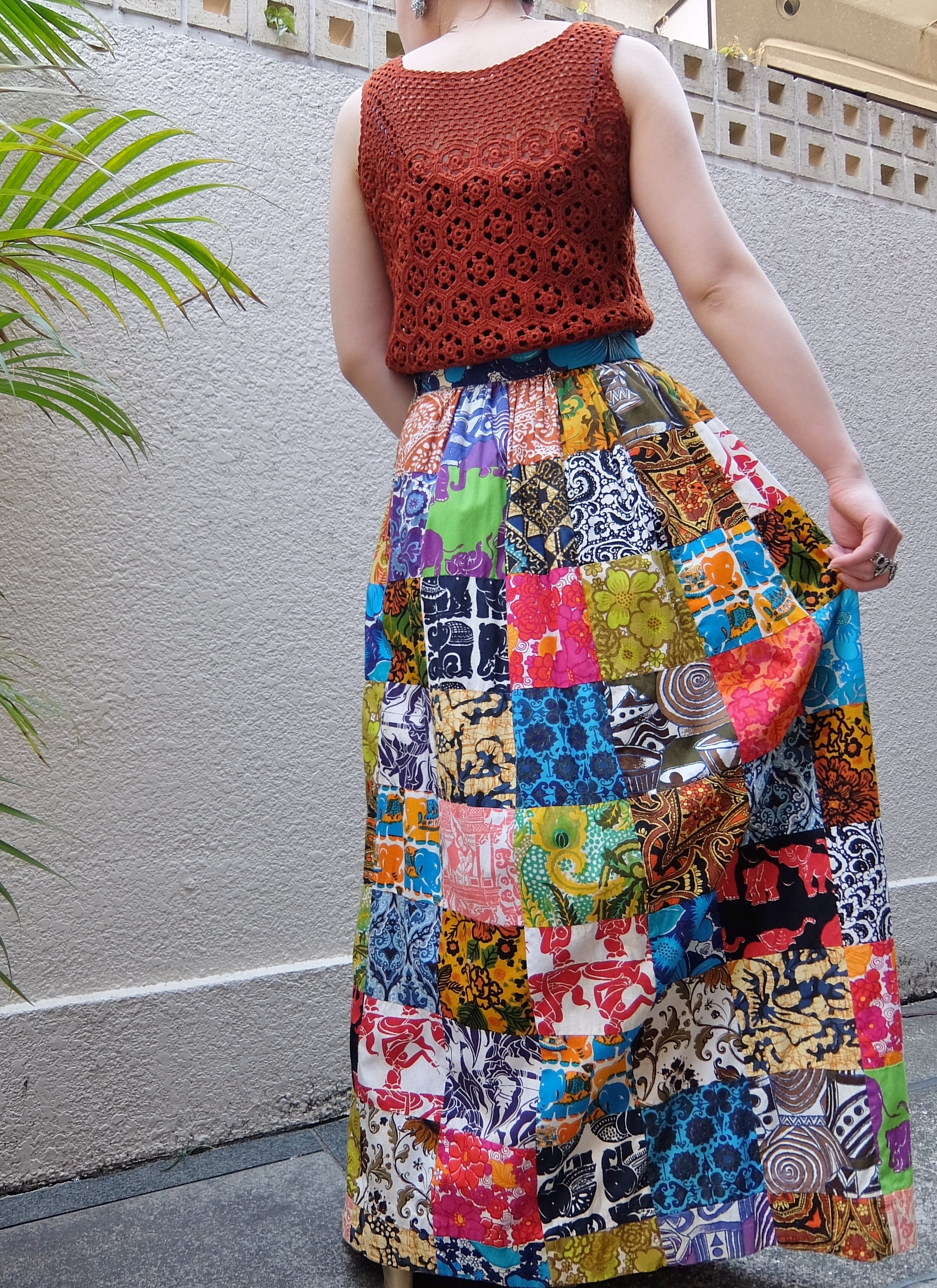 70's patchwork skirt／70年代 パッチワーク スカート | BIG TIME ｜ヴィンテージ 古着 BIGTIME（ビッグタイム）  powered by BASE