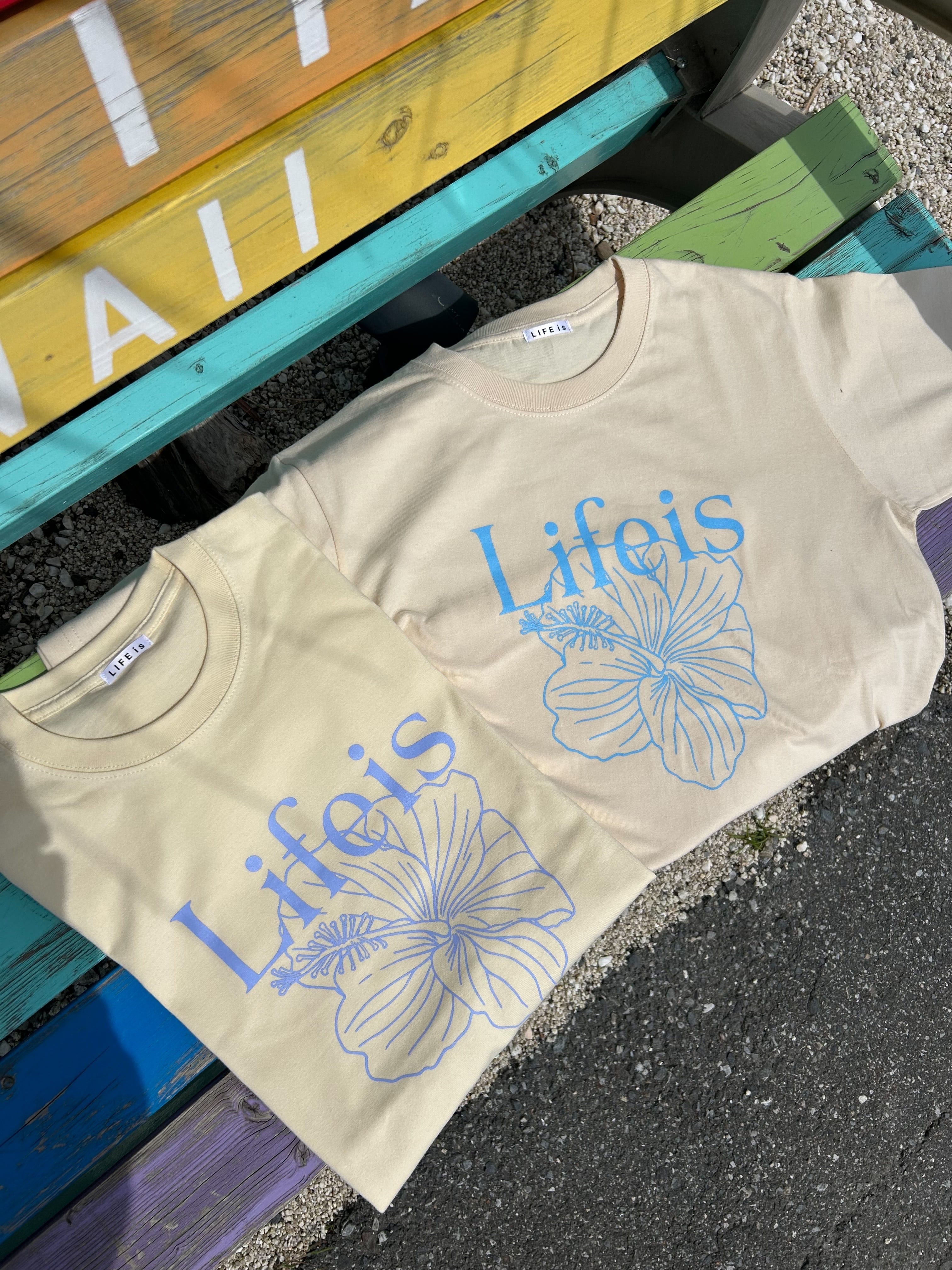 LIFE is ハイビスカス半袖Tシャツ ¥6,500+tax