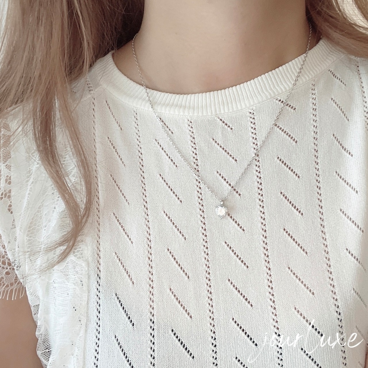 heart zirconia necklace #N1012