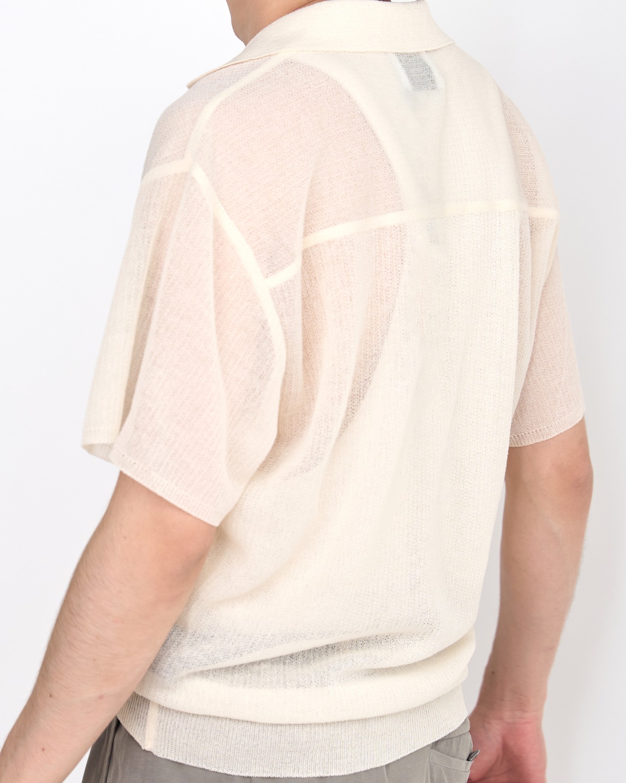 ssstein "PE/RAMIE KNIT SS SKIPPER〔OFF WHITE〕"