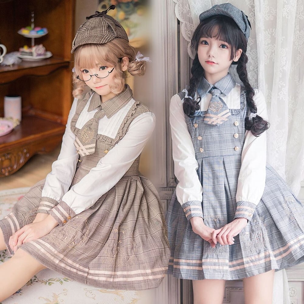 クラロリ】探偵風 ケープ付き ジャンパースカート セット｜SEASONZ