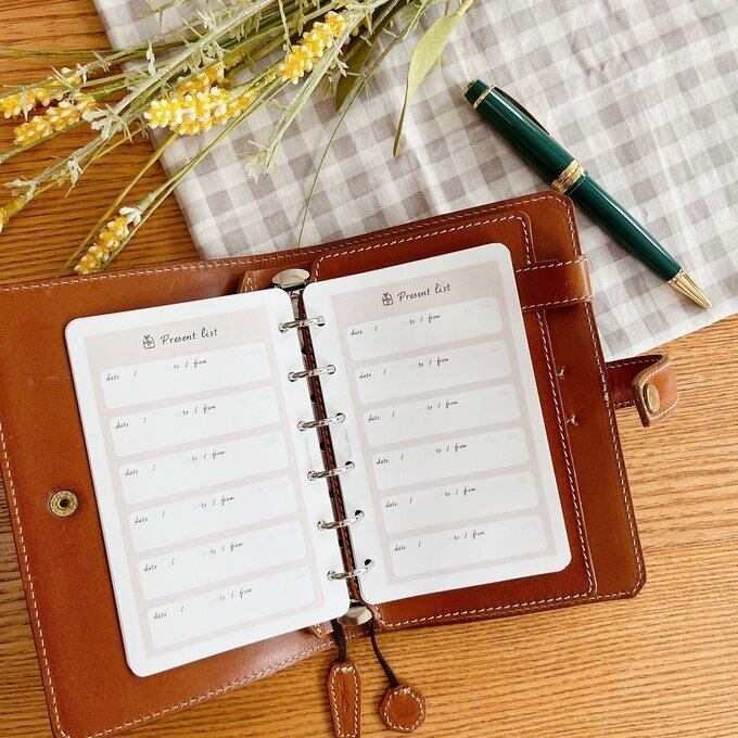 ミニ6穴サイズ/プレゼントリストリフィル