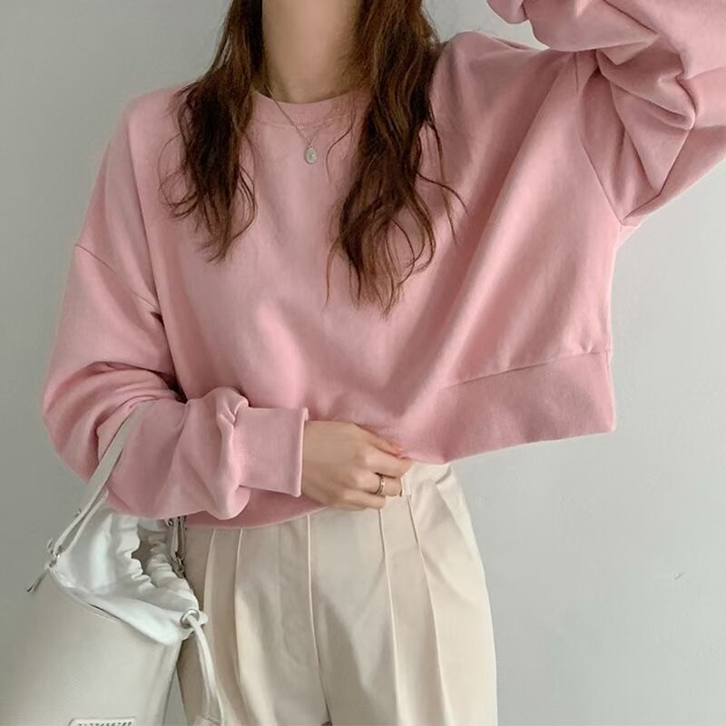 パステルカラー　クロップドスウェット　AJ44170-8025