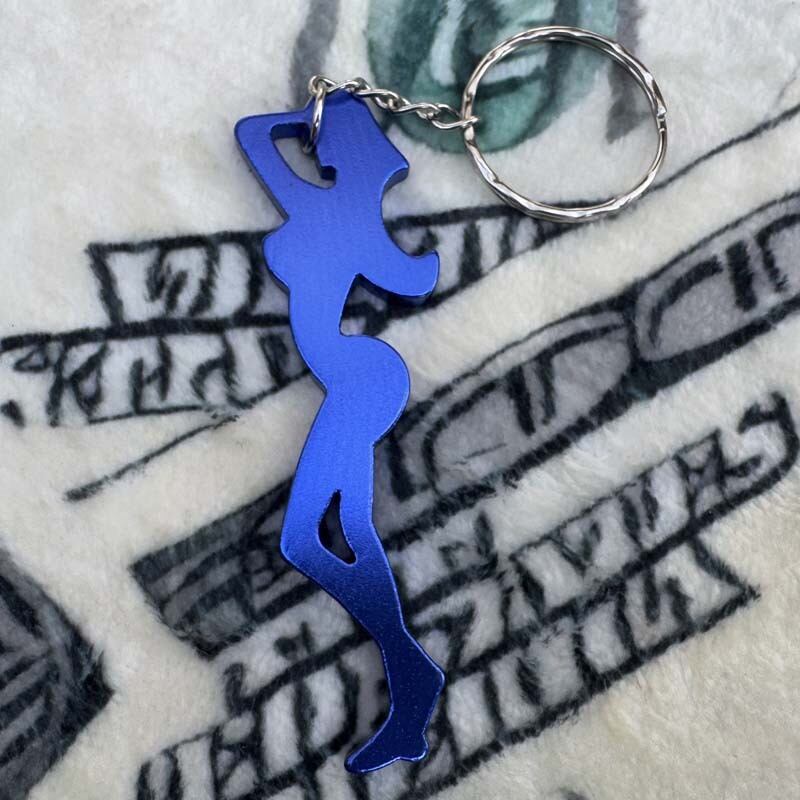 セクシーな女性のボディラインの栓抜き、キーホルダー、アルミ ボトル