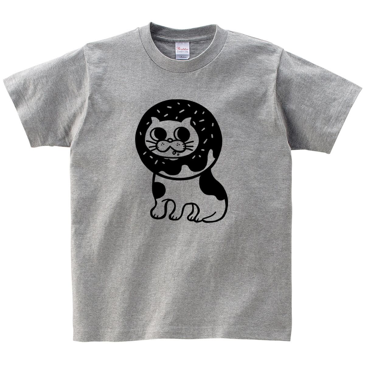 ドーナツ ネコ 猫 Tシャツ cat45 猫服 ゆるキャラ ねこ柄 猫柄