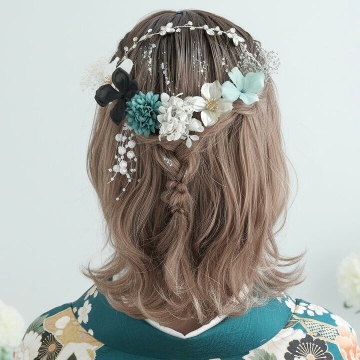 Green 緑 | Lomeri (ロメリ) お花のヘアアクセサリー専門店