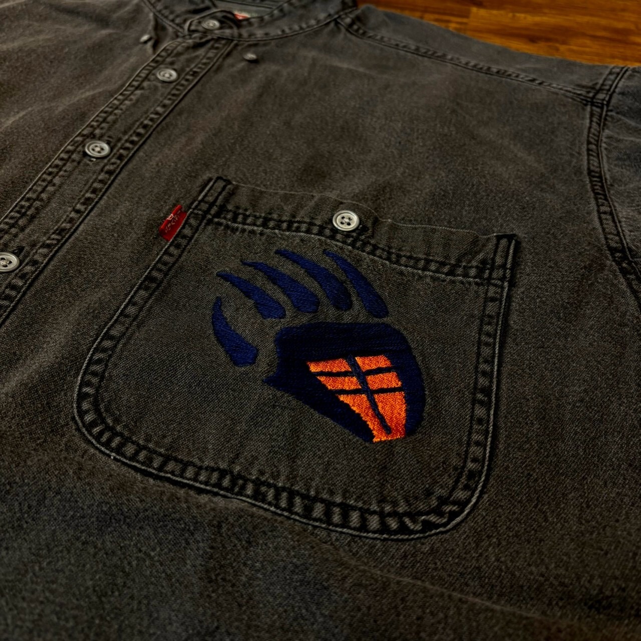 ナスングワム【Nasngwam】Indian motif Denim Shirt　Mサイズ - 2