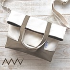 2way口折れショルダーバッグ／手提げとショルダーの2way仕様／カーキ