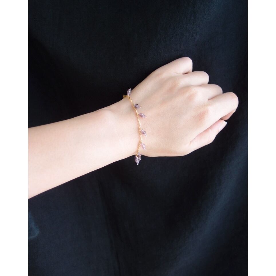 K14gf】Purple Spinel Bracelet／パープルスピネル ブレスレット
