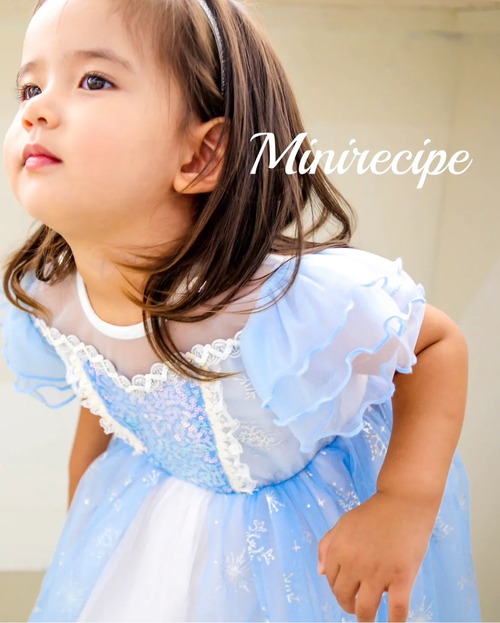 ラスト1 S【即納】<minirecipe>  Snow flower dress