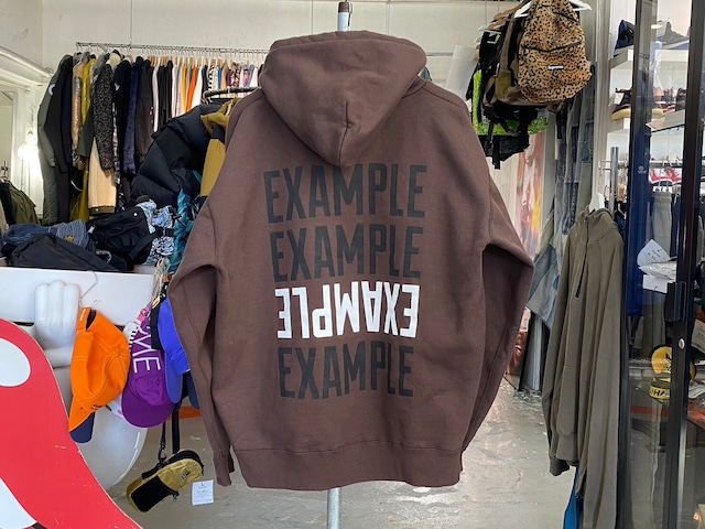 EXAMPLE EMBROIDERY LOGO SWEAT HOODIE BROWN XXL 52995