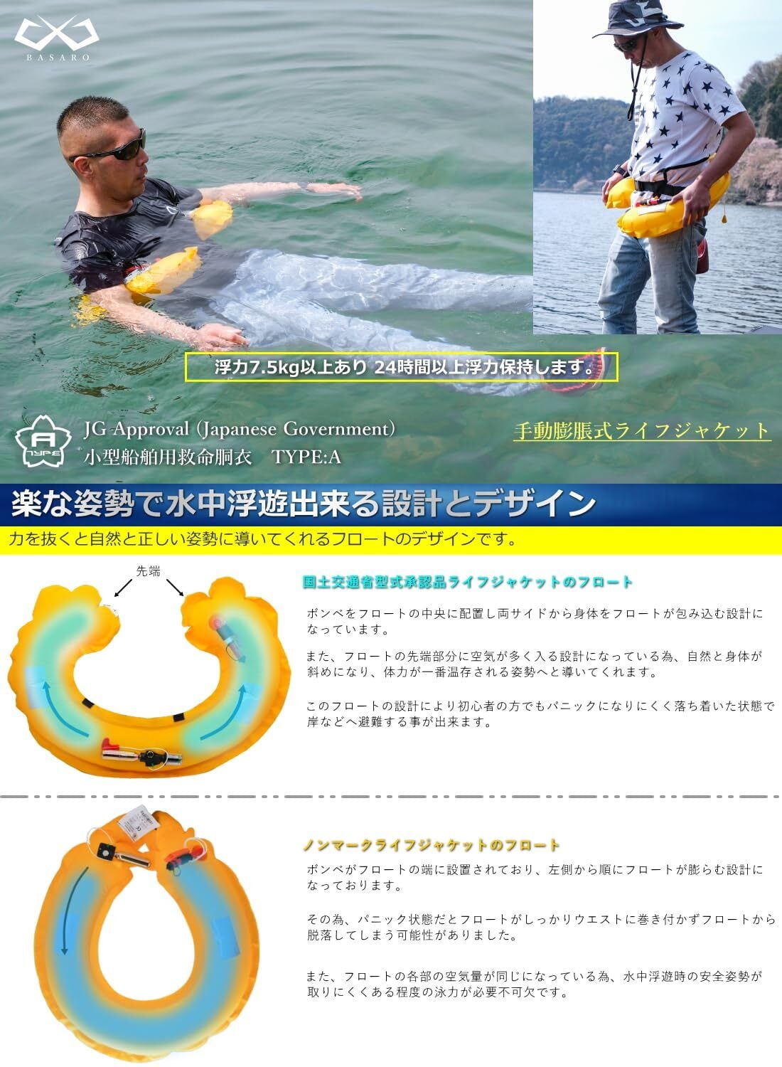BASARO (バサロ) AIRLEGATO 国土交通省型式承認品 桜マーク タイプA