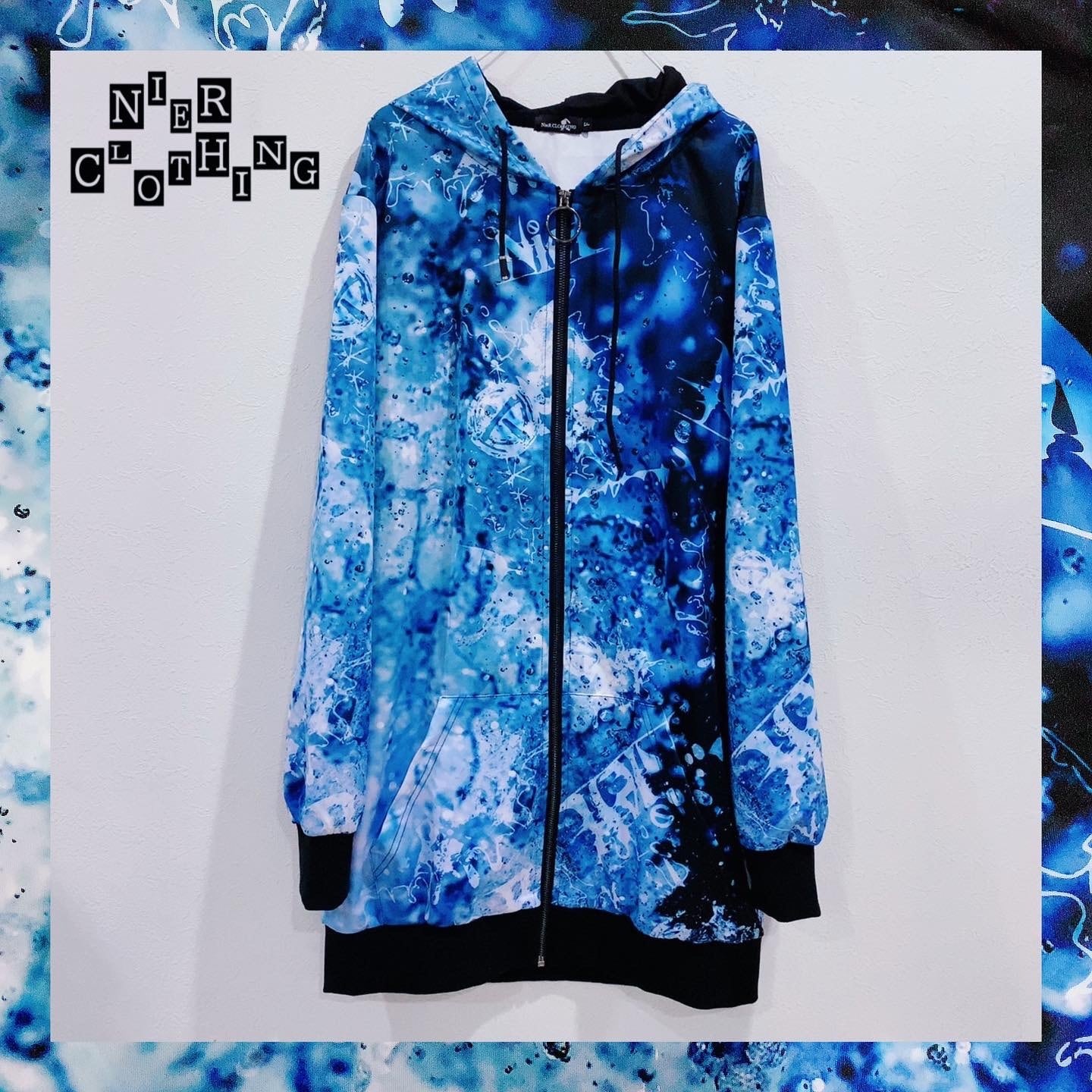 LONG LENGTH ZIP OUTER【BLUE SPLASH】 | NIER CLOTHING powered by BASE