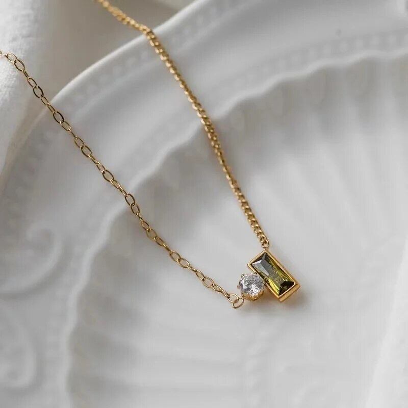 金アレ対応 キラキラストーンネックレス(0525)