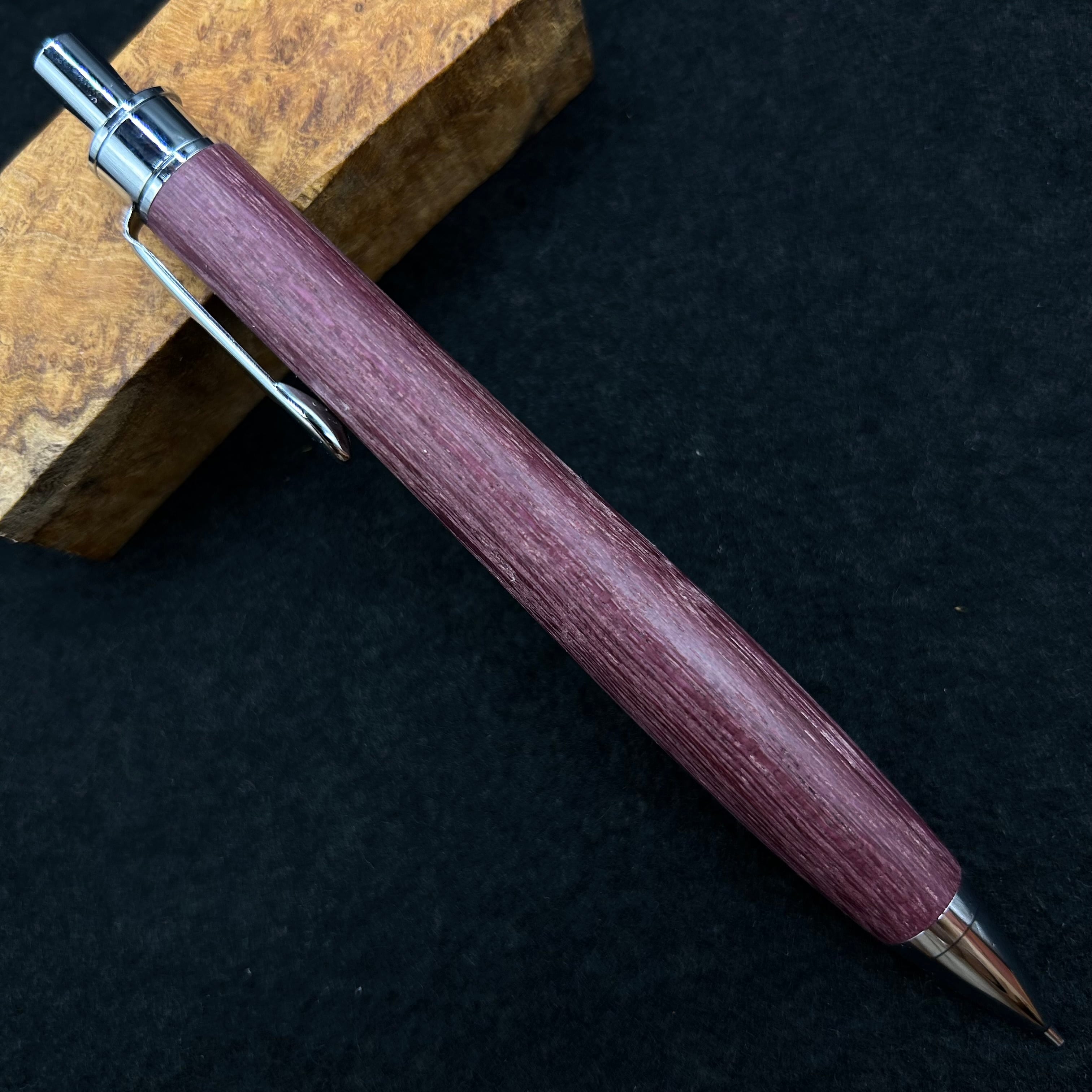 工房楔ペンシル楔シャープペンシルパープルハート固定式口金旧型グリップ