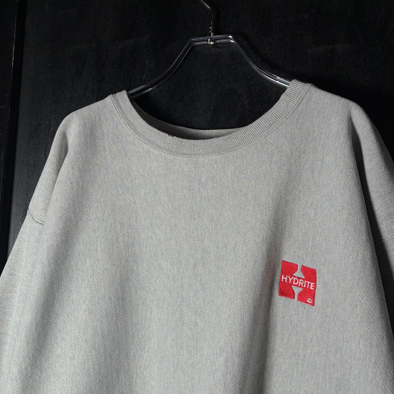 00s Champion PREMIUM REVERSE WEAVE HYDRITE 刺繍ロゴ スウェット グレー XL