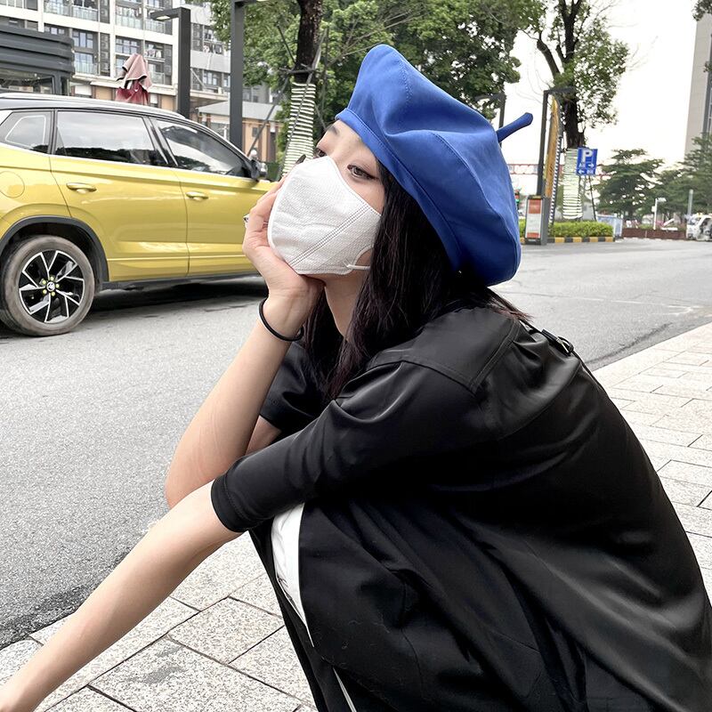 ブルースプリングオータムカラースタンダードウィンター レトロ 帽子 ストリート 春物 秋物 冬物 ベレット ヘアアクセサリー ピュア ブラック・アイド・ピーズ54451624224