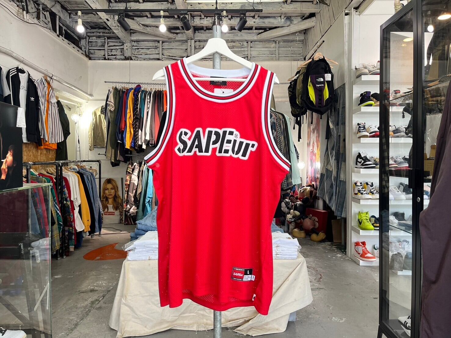 SAPEur BASKET TANK TOP RED LARGE 74424 | BRAND BUYERS OSAKA 